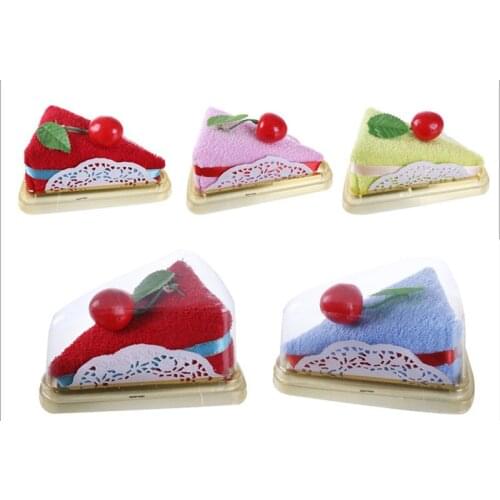 20x20cm Towels Mini Sandwich shape Cake Towel Cotton Kids Hand Towel Wedding Party Gifts 6pc/lot