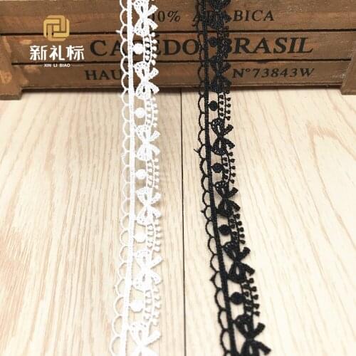 30yards 15mm Exquisite Polyester Flower Embroidered Lace Ribbon Applique Handmade DIY Sewing Craft Lace Collar Trim Decoration