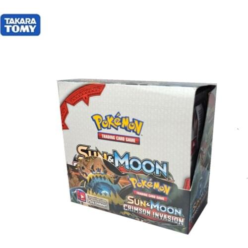 324pcs Pokemon cards TCG : Sun & Moon Crimson Invasion Booster Box Collectible Play toys for children
