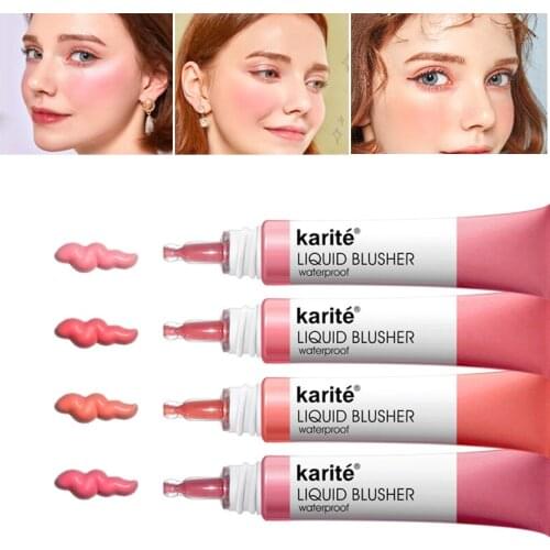 4 Colors Liquid Facial Blush Makeup Face Rouge Long Lasting Make Up Professional Natural Cheek Blusher Face blusher Cosmetic