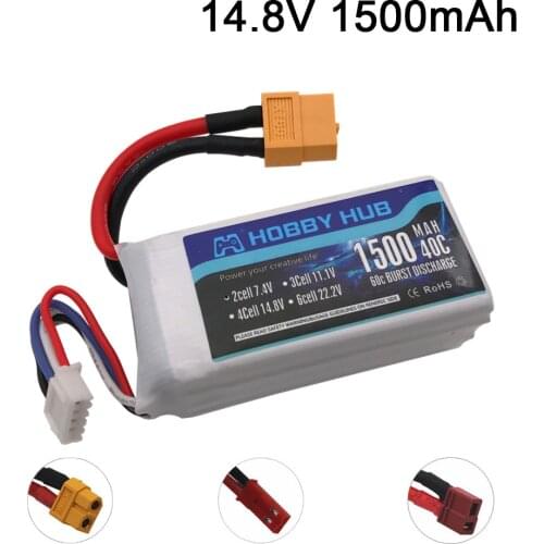 7.4v 11.1V 14.8v 1500mAh MAX 40C 3s Battery for RC Car Quadcopter Spare Parts 2s Lipo Battery 1pcs 11.1v Battery T/JST/XT60 Plug