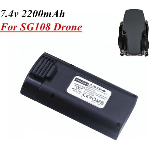SG108 SG-108 GPS 4K Brushless RC Drone Battery Spare Part 7.4V 2200mAh Battery For Remote Control SG108 SG-108 Drone Red/Black
