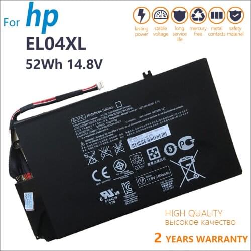 100% Genuine New EL04XL Laptop Battery For HP ENVY TPN-C102 HTSNN-UB3R IB3R 4 681879-1C1 681949-001 HSTNN-IB3R TPN-C102 Batteria