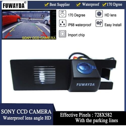 FUWAYDA SONY Chip CCD Car Rear View Reverse Parking CAMERA for Opel Corsa Astra Vectra Meriva Zafira Fiat Grande Punto HD