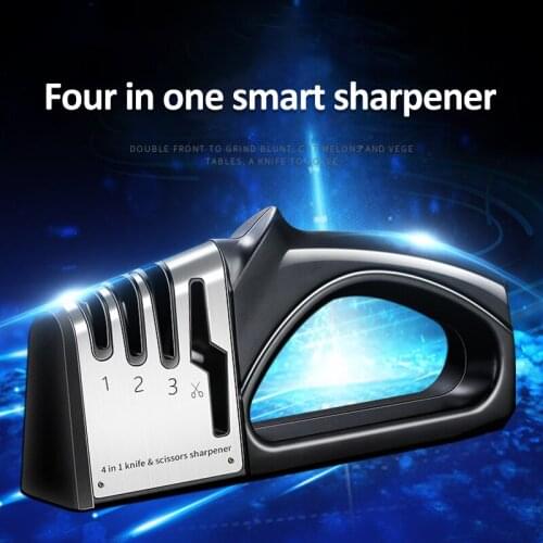 4 in 1 Quick Knife Sharpener Diamond & Tungsten Steel Professional Whetstone Kitchen Sharpening Stone Grindstone Grinder Knives