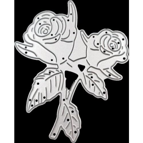 Valentines day Rose Cutting Dies Carbon Steel Stencils for DIY Scrapbooking Paper Cards Embossing album Craft Cut Die DM317