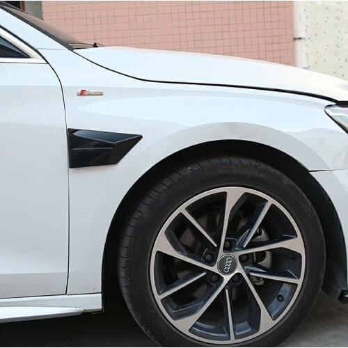 For Audi A3 8Y Sedan/Hatchback 2020 2021 New Product 2PCS ABS Piano Black Fender Sports Air Decoration Pieces Car Accessories