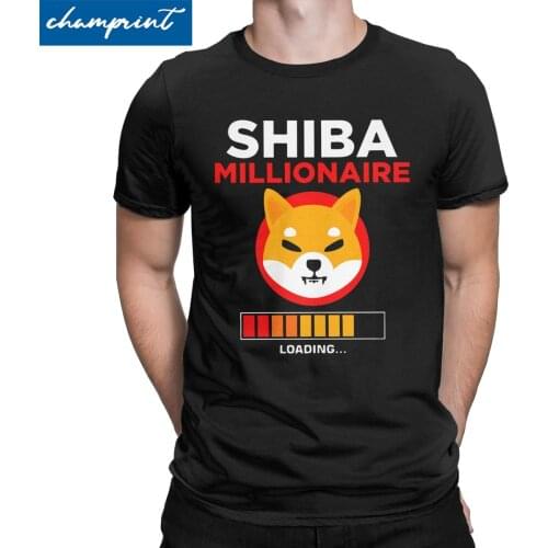 Men Women Shiba Inu Coin Token Shib Army HODL Crypto T Shirt SHIB Millionaire Loading Clothes O Neck Tee Shirt Summer T-Shirt