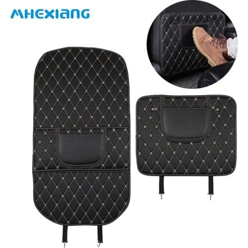 PU Leather Anti-Child-Kick Pad for Car Waterproof Seat Back Protector Cover Universal Auto Anti Mud Dirt Pads with Storage Bag