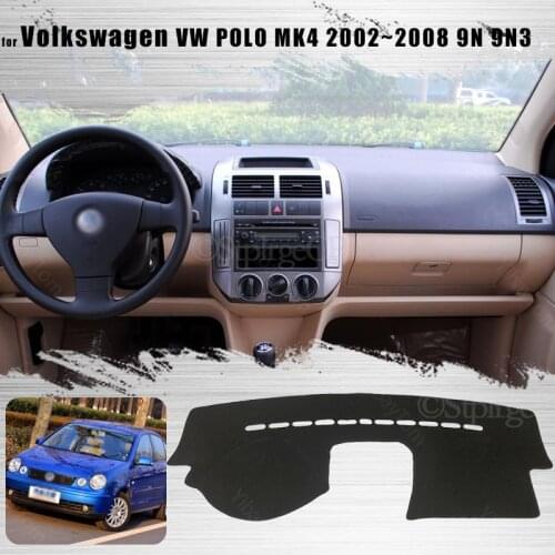 Dash Mat Dashmat for Volkswagen VW POLO MK4 2002~08 9N 9N3 Anti-Slip Mat Dashboard Cover Pad Sunshade Dashmat Carpet Accessories