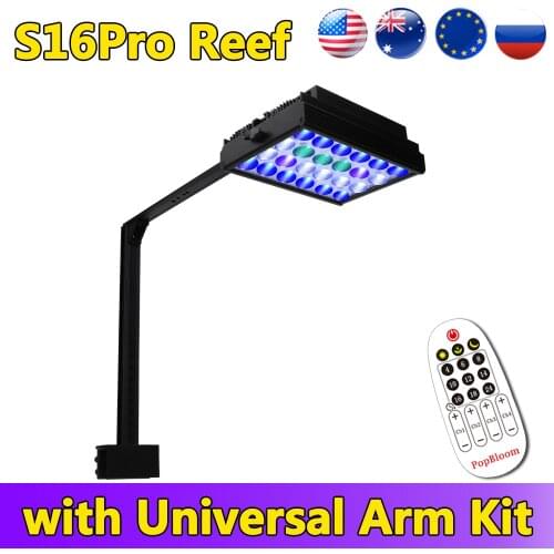 PopBloom aquarium lamp led light reef aquarium marine led light reef nano led marine aquarium lighting lamp with Arm kit