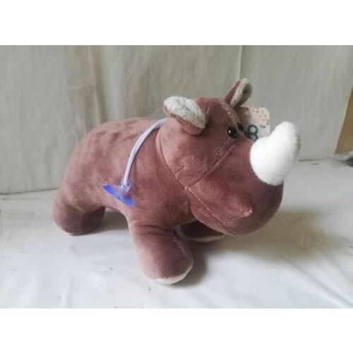 About 25cm cute cartoon gray rhinoceros plush toy soft doll kids toy birthday gift b1542