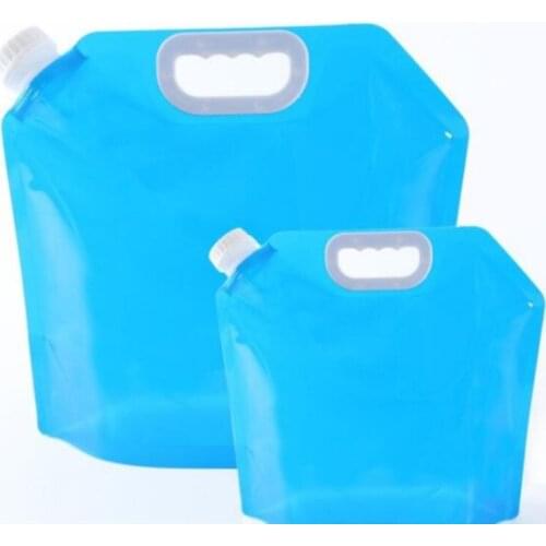 New Foldable PE Water Bag Tasteless Safety Seal Portable Drinking Water Container Survival Storage Bag for Camping Hiking 3 Size