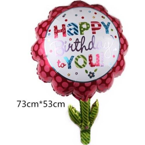 New Special-Shaped Flower Birthday Celebration Cartoon Aluminum Film Balloon Childrens Toy Wedding Birthday Party Balloon