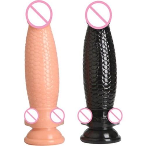 New style Fish-scale simulated phallus，dildo dildo for men huge anal plug， prostate massage ，dildo realista sex toys for woman