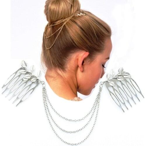 New Style Leaves Metal Summer Headbands Hair Clip Butterfly Hairpins Hair Accessories Hair Comb Hair Clips For Women Girl