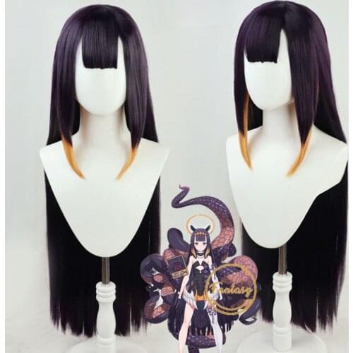 Ninomae Ina nis Vtuber Youtuber Hololive Cosplay Wig Heat Resistant Synthetic Long Hair Wig+ Free Wig Cap