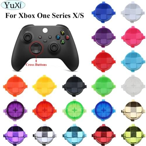 YuXi Plastics/Chrome Cross Direction Button Key for Xbox Series X S Controller Gamepad Button DPad Key Set Repair Parts