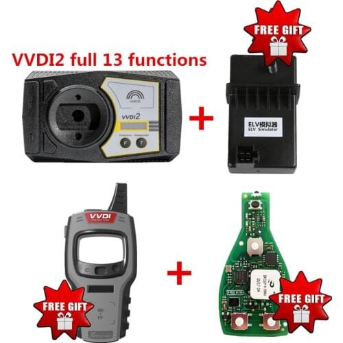 Xhorse VVDI MB BGA Tool VVDI2 Key Programmer Free One Year Unlimit Token+ FBS Key + Mini Key Tool + VVDI BE KEY + ELV Simulator
