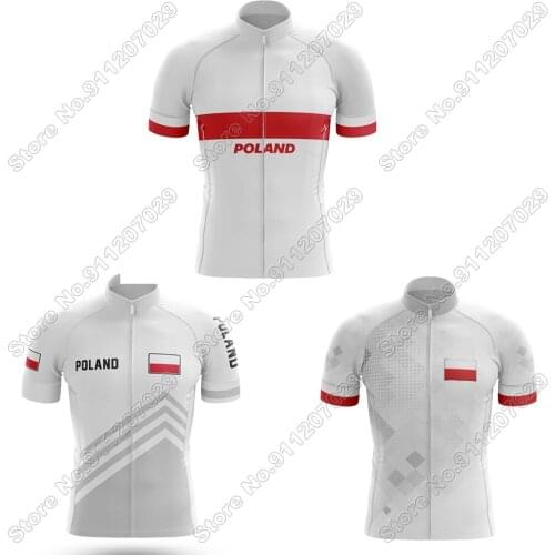 Poland 2021 Cycling Jersey Short Sleeve Summer Polish Cycling Clothing Men Road Bike Shirts Mountain Bicycle Tops MTB Maillot