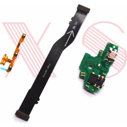 Power on/off main board mainboard connector flex USB charging charger connector flex cable For Huawei Honor 9 lite Youth Edition