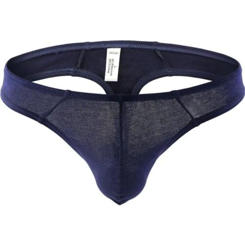 Sexy Man Briefs Cool Underpants Solid Breathable Innerwear Comfortable Male Bikini Slip Low Waist Underwear for Men Panties