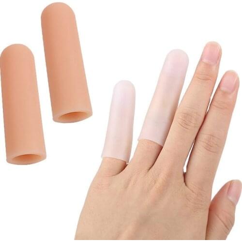 Silicone Gel Toe Tube Finger Protector Sleeve High Temperature Resistant Hamburger Pizza Food Anti-slip Finger Cover Fingertip