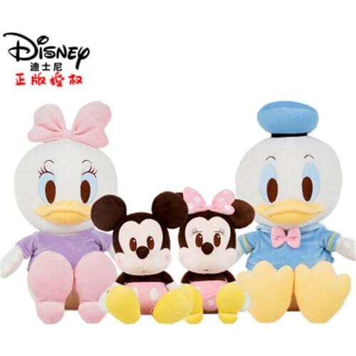 Disney cute plush doll Mickey Minnie Donald Duck Daisy plush toy cute creative Mickey pendant childrens bedside birthday gift