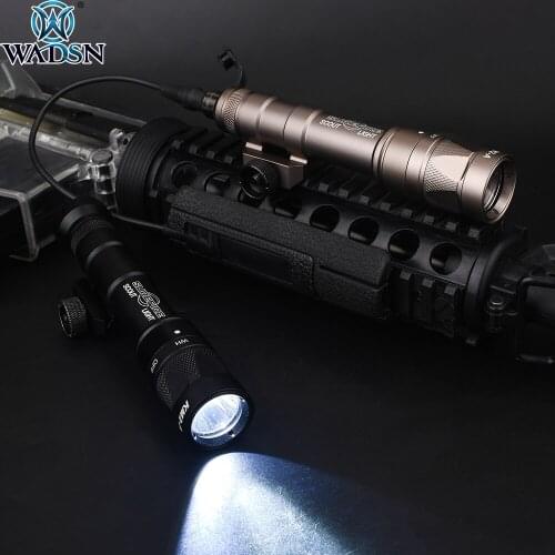 Airsoft Surfire M600W Scoutlight LED KM2-A Lamp Strobe Torch Dual Switch Ring M600 Hunting Rifle Weapon Lights