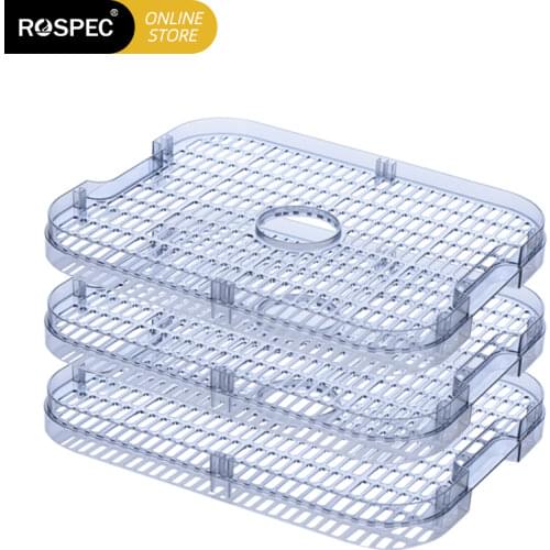 ROSPEC Drying Rack Food Dehydrator BPA Free 3 Layer Mesh Trays Food Grade Material For Fruit Meat Size 31.8CM*21.5CM*32CM