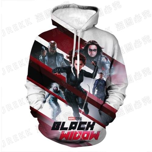Fashion Men Women Children Sweatshirts Black Widow 3D Print Hoodies Streetwear Pullover Long Sleeve Marvel Coat