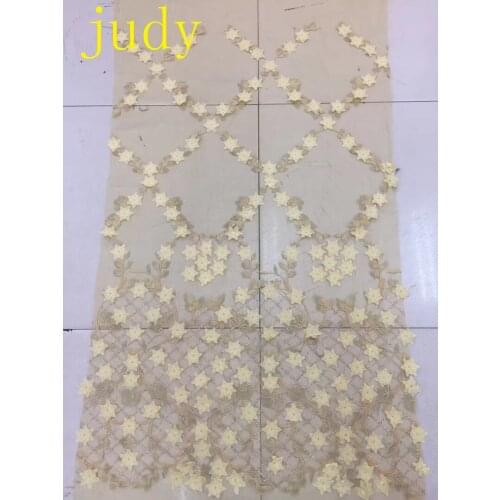 Stock 5yards/bag 3-color mesh embroidery star 3D decals are used for spring and summer dresses of wedding Free shipping