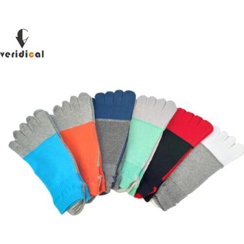 Veridical 5 Pairs/Lot Breathable Five Fingers Socks Mans Cotton Athletic Compression Socks With Toes Sokken Present For Men