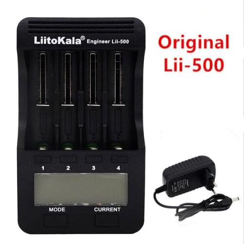Liitokala Lii-500/lii-402 LCD 3.7V/1.2V AA/AAA 18650/26650/16340/14500/10440/18500 Battery Charger with screen Lii500 charger