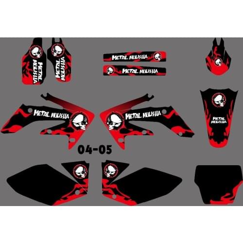 0176 Black &Red New Style TEAM GRAPHICS&BACKGROUNDS DECALS STICKERS Kits for CRF250 CRF250R 2004-2005