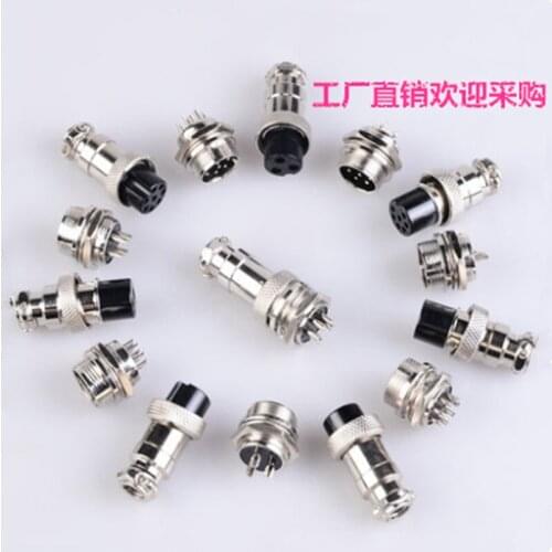 1set GX12 2/3/4/5/6/7 Pin Male + Female 12mm Circular Aviation Socket Plug Wire Panel Connector