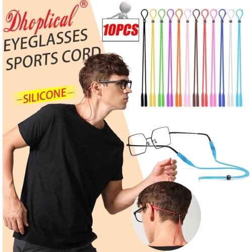 10Pcs Eyeglasses Cord Silicone Material Avoid Glasses Slip Eyewear Holder Use For Sports By Dhoptical