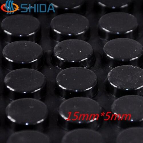 100PCS 15*5mm White/Black Self Adhesive Anti Slip Silicone Rubber Feet Pads,Flat Silica Gel Shock Absorber Pads For Glass Table