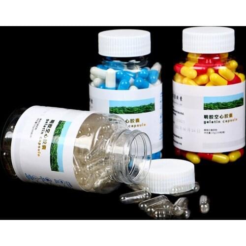 100pcs Empty Gelatin Capsule Gelatin Capsule Empty Hard Gelatin Capsule Clear Kosher Gel For Medicine Pills Refill Storage