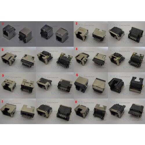 13 Models Female RJ45 connector, fit for laptop and all-in-one motherboard rj45 socket port