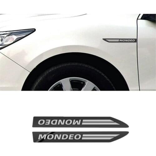 2PCS Stainless Steel Side Wing Badge Emblem Fender for Ford Mondeo mk3 mk4 mk5 Accessories Car Styling