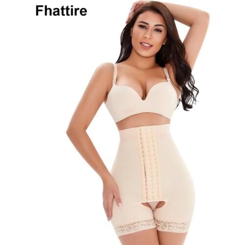 Women Waist Trainer Butt Lifter body shaper firm belly control Shapewear High Waist Shorts Slimmer Girdle Panties with Hook