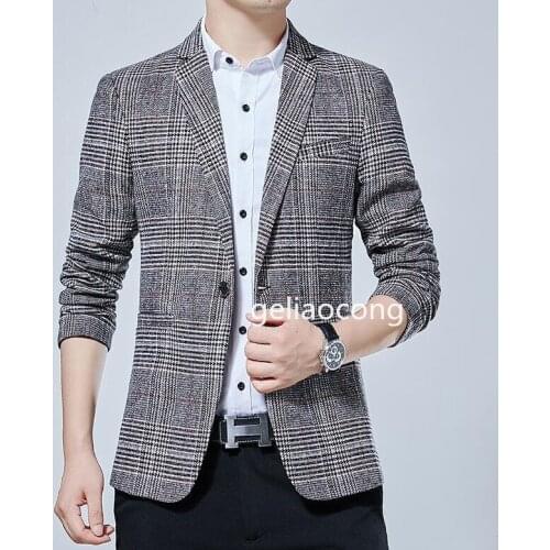 Houndstooth Check Men Suits Blazer Houndstooth Plaid Suit Custom Made Slim Fit Man Suit Party Prom Man Blazers