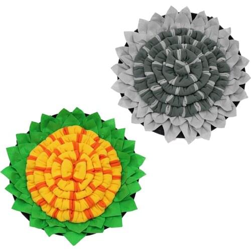 Round Dog Snuffle Mat Dog Sniffing Pad Soft Pet Nose Work Smell Snuffle Mat Training Feeding Blanket Dog Play Mats Puzzle Toy