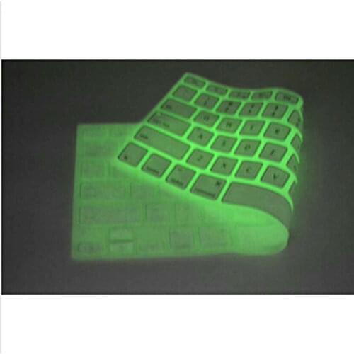 Luminescent fluorescence Color Silicone Laptop keyboard Skin Protector Cover film for Apple Macbook Pro Air Retina 13 15 17