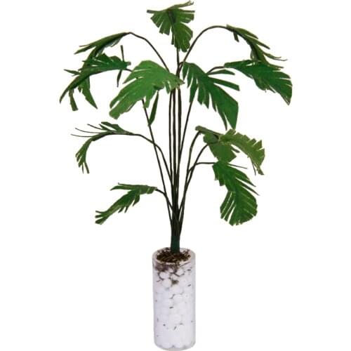 1:12 Scale Dollhouse Miniature Green Banana Tree W Vase Home Garden Living Room Plant Room Yard Decor Kids Role Play Toy