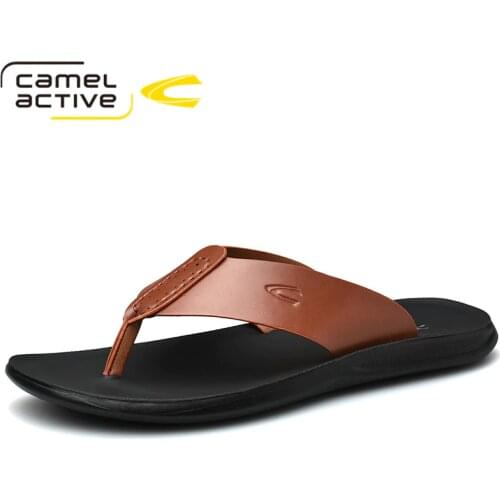 Camel Active 2021 New Summer Beach Slippers Men Flip Flops Top Quality Antiskid Beach Sandals Male Fashion Mens Casual Flats