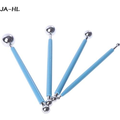 Molding Ball Sticks Stainless Steel Professional 4pcs/set DIY Polymer Clay Tools Sculpture Tool Toys for Clay Carving