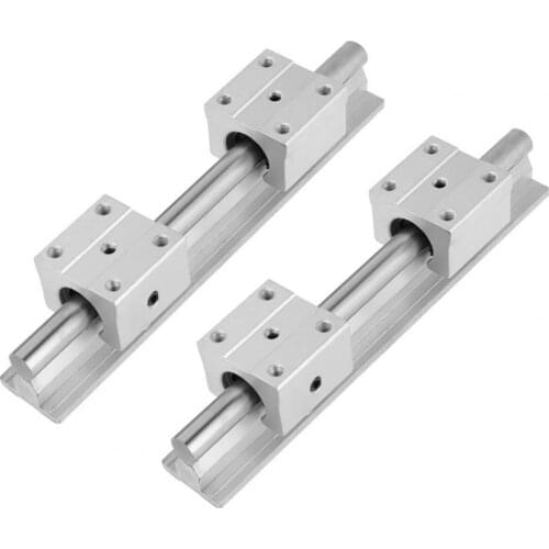 6Pcs/Set SBR12 Rail Slide High Precision Easy to Install Linear Actuators Professional Linear Rail Slide SBR12UU Slider Set