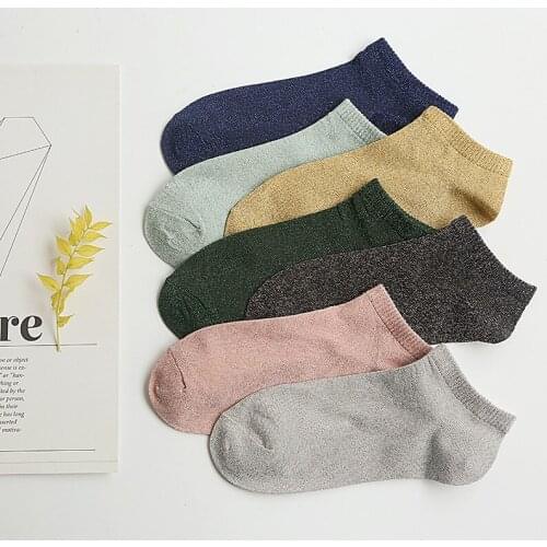 Spring and summer ladies low cut ped socks solid color 200-pin bear calibration socks shallow mouth invisible cotton socks